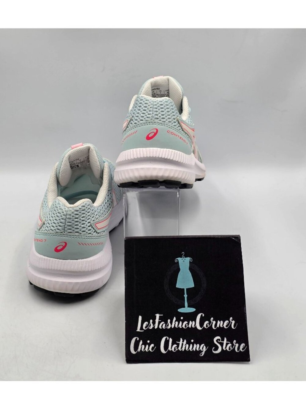 Asics Women's Aqua Pink Contend 7 Lightweight Running Shoes Size 7 3786 - Picture 4 of 16